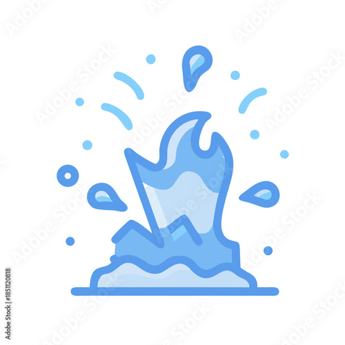 Water splashing from fountain