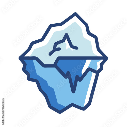 Iceberg floating in water