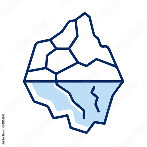 Iceberg floating in water