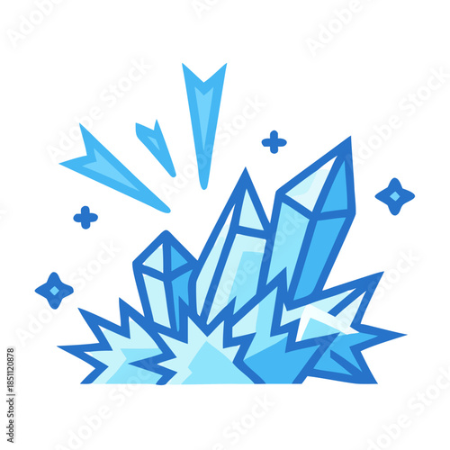 Illustration of shattered ice