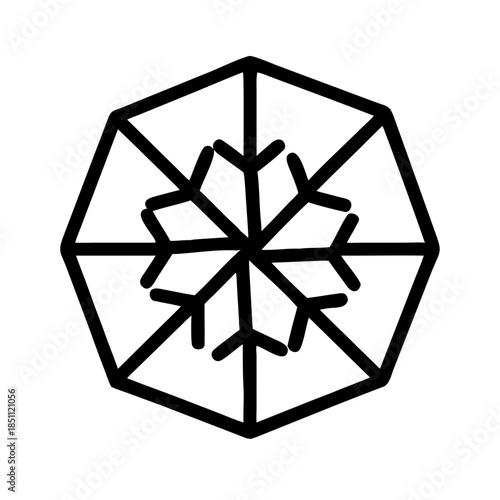 Geometric snowflake design