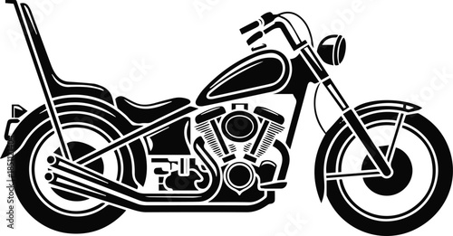 motorcycle chopper long fork wheel emblem for sticker decal