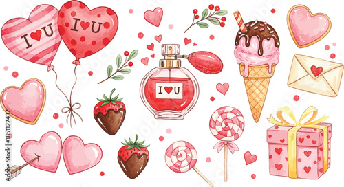 Valentine's day celebration with sweet treats