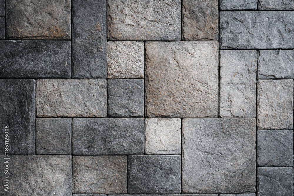 Fototapeta premium Textured grey stone wall surface background