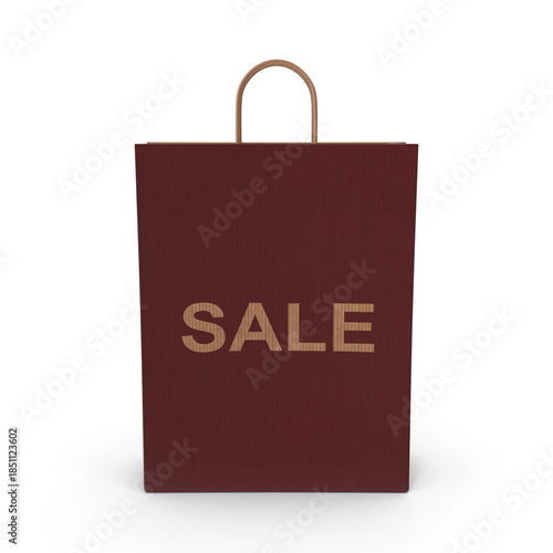 Shopping bag with sale text icon for retail promotions