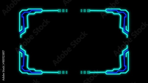 Sci-Fi futuristic HUD digital interface frame screen element