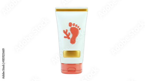 Wallpaper Mural Foot Cream Tube with Footprint Icon on White Background Torontodigital.ca