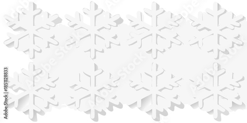 A repeating pattern of delicate white snowflakes forms a textured border