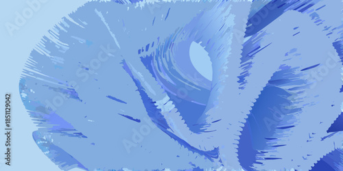 Abstract blue swirls and brushstrokes create a dynamic and flowing artistic composition