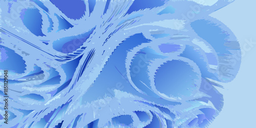 Abstract swirl of light blue and white resembling flowing water or fabric