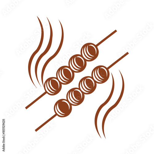 Brown D N A strand with double helix structure and steam lines