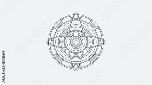 Detailed Technical Drawing of Mechanical Component.