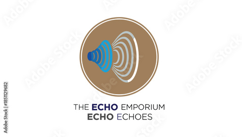 Echo Emporium Logo Design with Megaphone.