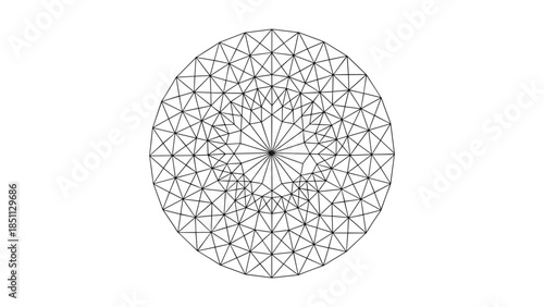 Geometric Circle Pattern with Intricate Design.