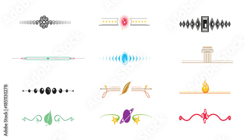 Abstract symbols collection isolated on white background