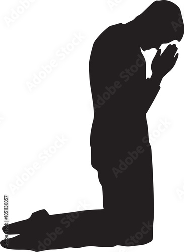 Prayer Kneeling, praying silhouette, child, hand png