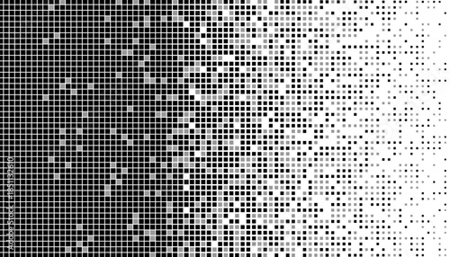 Smooth transition of pixel pattern with monochrome color. Vector Format Illustration 