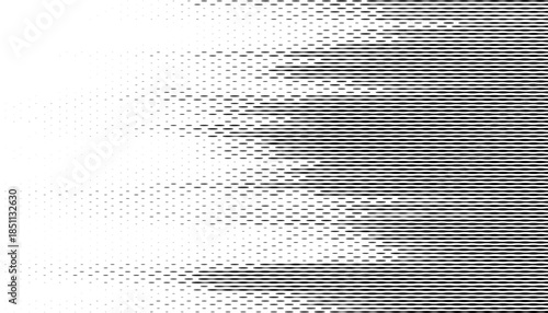 Black and white abstract and grunge transition pattern with halftone effect for disappear transform background. Vector Format Illustration 