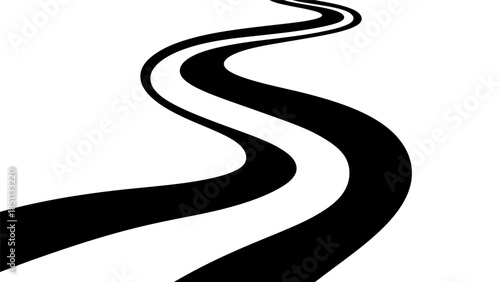 Abstract Winding Road Graphic Design.