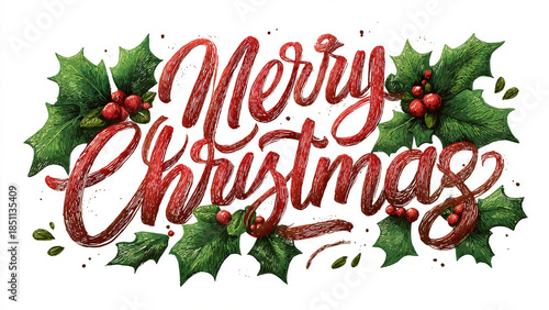 merry christmas lettering