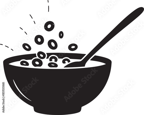 Bowl of Cereal with Spoon