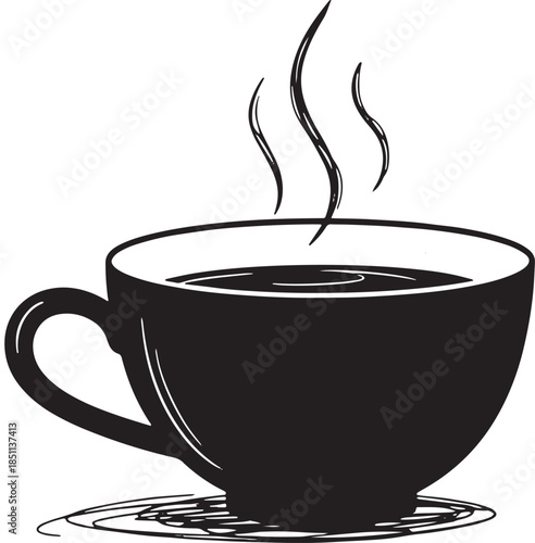 Steaming Hot Coffee Cup