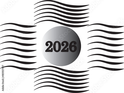 2026 glowing digital numerals