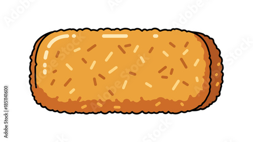 Close up of a freshly baked bread roll with a crispy crust and sesame seeds