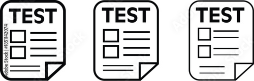 Test document and checklist file icons in outline style