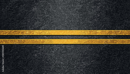 Top view asphalt road texture with double yellow center lines. Grunge style vector background representing transportation, traffic rules, safety, direction, journey and industrial urban design.