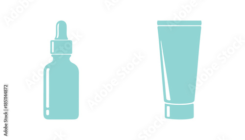 Cosmetic jar icons. Container for cream. Skincare product icon. Vector illustration isolated.