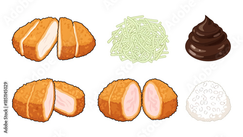 Variety of Croissant and Pastry Textures for Baking and Culinary Design