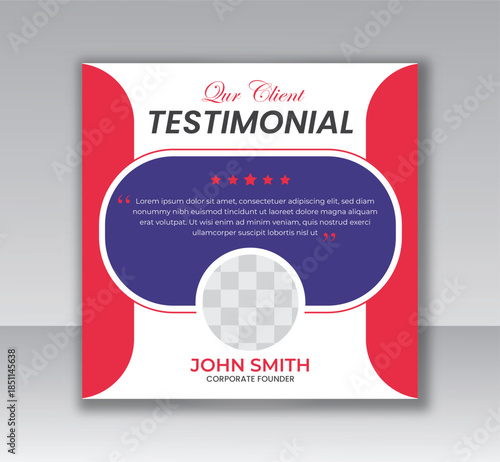 Professional Client Testimonial Social Media Post Template