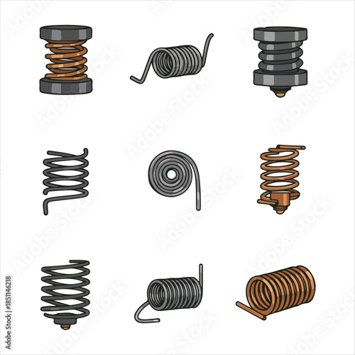 Assorted Mechanical Springs Collection for Industrial Use