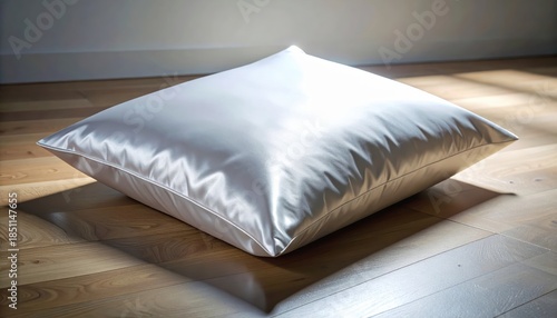 Satin Pillowcase Folded Neatly Promoting Reduced Friction