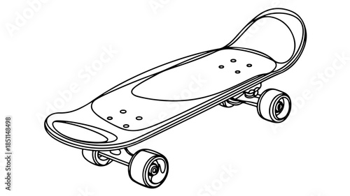An isolated black and white vector illustration of a classic sports item, rendered in a simple outline or sketch style.