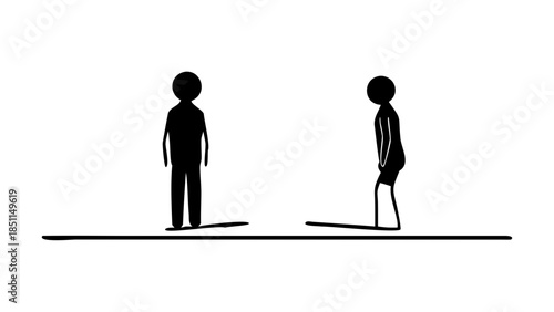 Minimal silhouette of a person standing quietly in reflection, grounding and mental clarity wellness concept.
