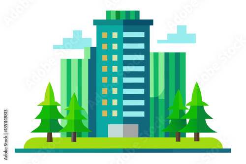 Modern High-Rise Apartment Complex for Urban Residential Living