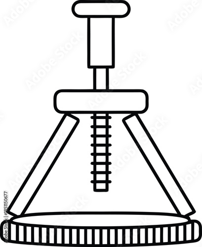 chapati maker line art vector illustration on transparent background