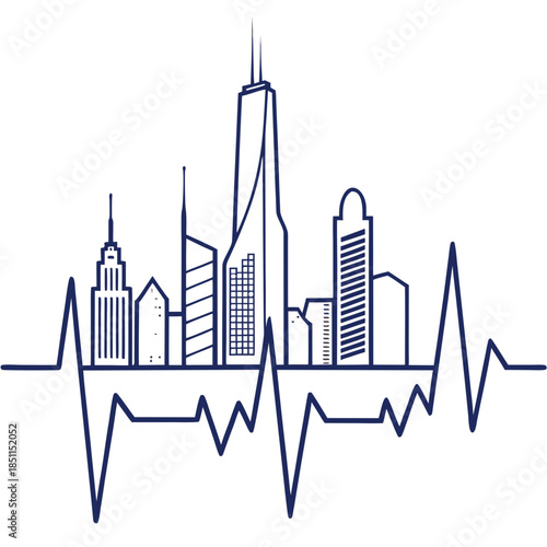 City skyline pulse