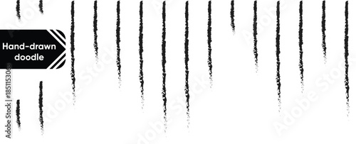 Hand drawn doodle Set Black Paint Stock Vector and illustrator