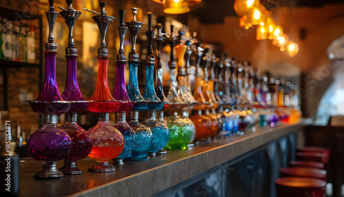 Wallpaper Mural Shisha bar with many shishas. Torontodigital.ca