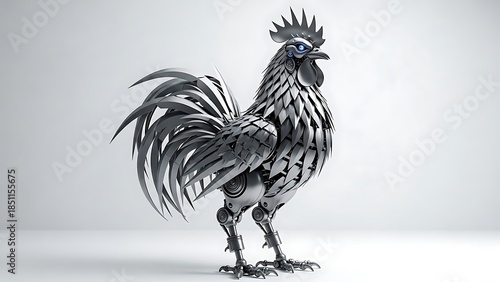 Mechanical Rooster Sculpture

