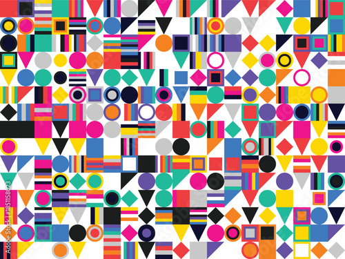 Colorful Geometric Shapes and Patterns 