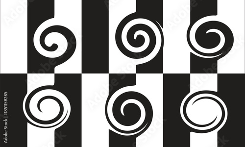 Abstract black elements on a white background. Vector