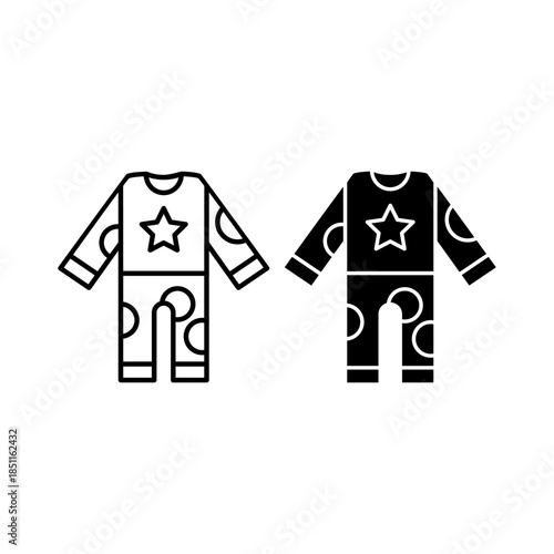 Pajamas icons set logo template design illustration