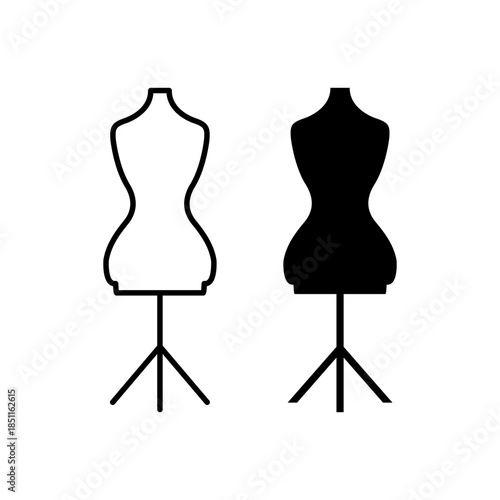 Mannequin icons set logo template design illustration