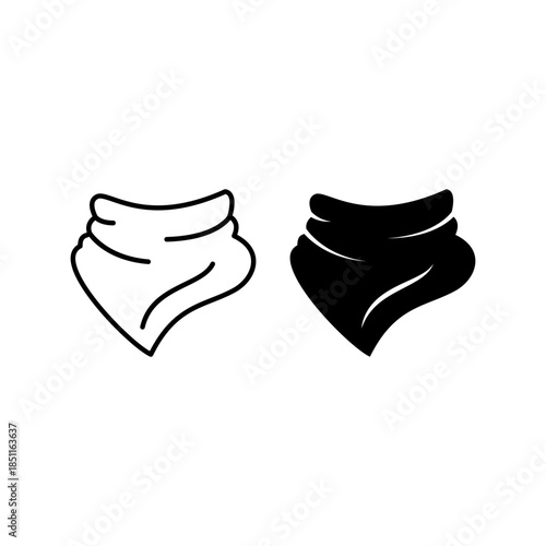 Bandana icons set logo template design illustration