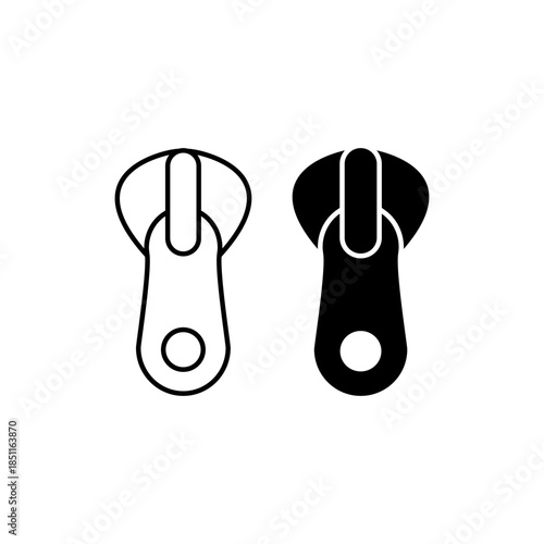 Zipper icons set logo template design illustration