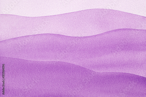 Abstract art hand drawn watercolor violet wavy desert sand background on textured watercolor paper for wallpaper banner template page design.